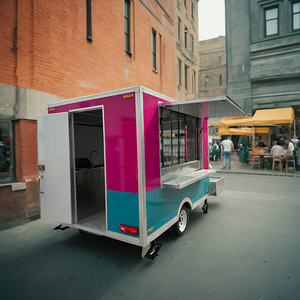 Chariot alimentaire carré OEM, conception et couleur personnalisées, 4m, 5m, 6m, chariots mobiles <span class=keywords><strong>de</strong></span> vente ambulante <span class=keywords><strong>de</strong></span> glaces, pizzas, cafés, en-cas, camions <span class=keywords><strong>de</strong></span> nourriture - Product Image 2