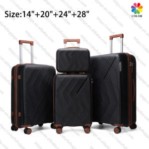 Ensemble <span class=keywords><strong>de</strong></span> bagages en PP rigide <span class=keywords><strong>de</strong></span> 16 pièces, mode SKD pour un coût d'expédition réduit, valises à roulettes durables et légères avec TSA - Product Image 4