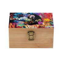 2025 Smoke Shop Accessoires pour fumeurs Coffret cadeau Boîte en bois portable Pot en verre Broyeur d'herbes Kit de fumer Ensemble