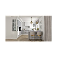 Kekexili - Cuisine intégrée murale de style européen de luxe léger, design pour toute la maison, plan ouvert, cuisine monochrome moulée sous pression