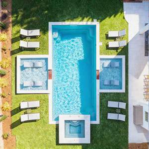 Villa Prefabricada de Fibra de Vidrio, Piscina de Jardín de Lujo para Niños, Resistente a los Rayos UV, Duradera, Fácil de Instalar, Rectangular, Personalizable - Product Image 5