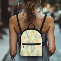 Penjualan Baru Terlaris MOQ Rendah Tas Mewah Tahan Air Motif Bunga Hawaii Hibiscus Tropis Suku Samoa Full Print Resleting Wanita Bahan Poliester 600d