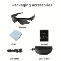 Lunettes de soleil intelligentes avec caméra sportive grand angle FHD, lunettes de soleil avec enregistrement vidéo