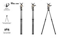 Fierydeer Nouveau trépied de chasse télescopique à deux sections/repose-tir avec nouveau système de joug à détachement rapide avec verrouillage intégré.