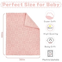 Couverture polaire pour bébé, motif cœur à carreaux, ultra douce, confortable, moelleuse, respectueuse de la peau, pour filles et garçons, nouveau-né, tout-petit, berceau, poussette