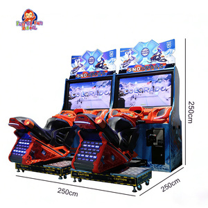 Simulateur de course de motoneige SnoCross, machine d'arcade à 2 joueurs, <span class=keywords><strong>jeu</strong></span> de conduite dynamique à monnayeur pour centre de jeux - Product Image 1