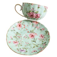 Set Cangkir dan Piring Teh Keramik Mewah Gaya Eropa, Cangkir Teh Sore Hari dan Mug Kopi untuk Rumah Tangga ala Inggris