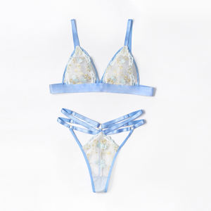 Индивидуальный пошив бюстгальтеров и нижнего белья: фабрика, вышивка логотипа на заказ, прозрачное боди, сетчатое сексуальное женское белье с цветочным узором - Product Image 6