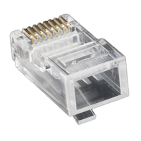 Connecteur modulaire RJ45 Cat6 prêt pour le Gigabit Lan, 8P8C, câble Ethernet UTP, contacts en bronze phosphoreux, boîtier PC