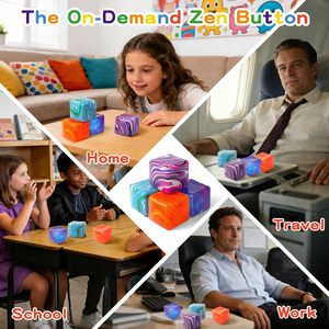 ลูกบอลบีบก้อนสี่เหลี่ยม TPE ของเล่นคลายเครียดสำหรับผู้ใหญ่และเด็ก - Product Image 5