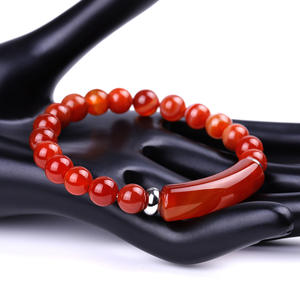 Cuentas curativas elásticas para Yoga, pulsera de cuentas naturales de 8mm, puente de ojo de tigre para hombre, para regalo - Product Image 4