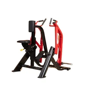 Equipo de ejercicio, máquina de fila cargada con placa de, equipo de Fitness para gimnasio comercial, construcción muscular de acero