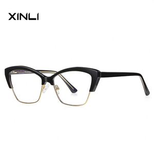 แว่นตาแฟชั่นทรงแคทอายครึ่งกรอบ รุ่น XINLI2176 ป้องกันแสงสีฟ้า สำหรับทุกเพศ กรอบ TR90 ลายสัตว์ เหมาะสำหรับใบหน้าทรงเหลี่ยม - Product Image 3
