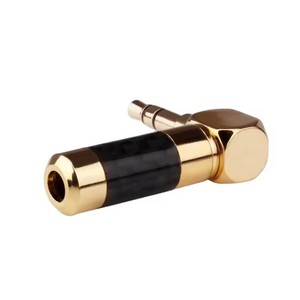 Connettore Audio 3.5mm connettore <span class=keywords><strong>Jack</strong></span> <span class=keywords><strong>Stereo</strong></span> <span class=keywords><strong>Stereo</strong></span> placcato oro nero fibra di carbonio 3.5mm connettore per cuffie - Product Image 1