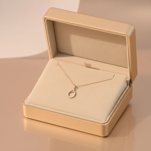 Collier tendance en or rose 18 carats avec pendentif lettre O en diamant naturel véritable, très demandé, pour filles, à porter au quotidien - Product Image 6