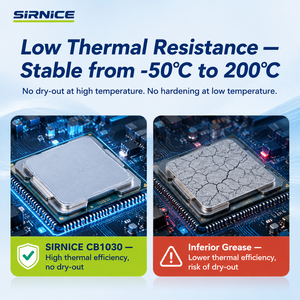 Pâte thermique industrielle en silicone SIRNICE en <span class=keywords><strong>vrac</strong></span> pour dissipateur thermique, composé conducteur thermique 3.0 W/m.K, température de fonctionnement -50~200°C - Product Image 6