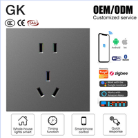 Écran tactile PC de haute qualité, panneau mural EU 86 mm, interrupteur WiFi, Smart Life, prise intelligente 10A 4 voies pour maison intelligente