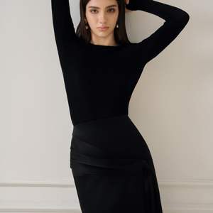 Brands Vietnam Women's Formal <b>Skirts</b> LIIA SILK-BLEND MIDI WRAP <b>SKIRT</b> Mison Satin Twist-Front Trendy Women's Clothing - Product Image 5