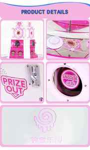 Máquina de grúa de metal y plástico para 1-4 jugadores, 220V, juego de garras para excavación de tesoros y juguetes, máquina de muñecas, un gramo de dulzura - Product Image 4