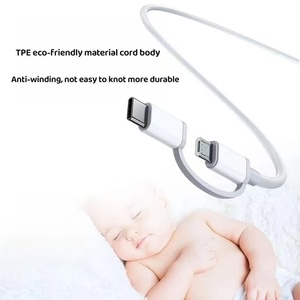 Cable <span class=keywords><strong>Micro</strong></span> <span class=keywords><strong>USB</strong></span> tipo C 2 en 1, cargador de teléfono de carga rápida, datos para Xiaomi, <span class=keywords><strong>Huawei</strong></span>, Samsung, <span class=keywords><strong>USB</strong></span> C, cable <span class=keywords><strong>Micro</strong></span> <span class=keywords><strong>USB</strong></span> - Product Image 5