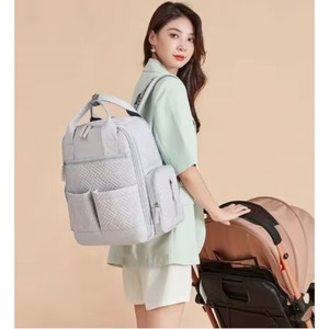 Sac à langer pour maman, grande capacité, imperméable, en tissu Oxford et polyester, pour voyage, échantillon gratuit - Product Image 4