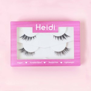 Heidi Soft Lightweight Corner <strong>Eyelashes</strong> clear Band <strong>Half</strong> Lash 3D Faux Mink Natual <strong>Half</strong> Lashes Customized Packaging Available - Product Image 2