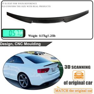 Spoiler Alettone Posteriore Stile M4 Highkick per Cofano in Fibra di Carbonio per Audi <span class=keywords><strong>A5</strong></span> S5 B8 B8.5 Berlina 2/4 Porte 2008-2016 - Product Image 5