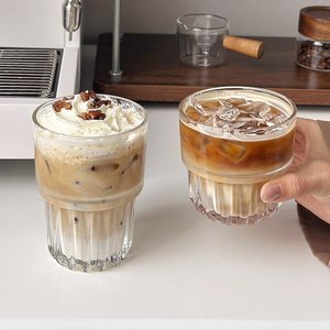 Ly thủy tinh tròn, có thể xếp chồng, dùng cho cà phê đá, cà phê Americano đá, Latte đá, nước ép, tráng miệng, kiểu Úc - Product Image 6