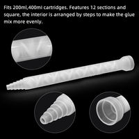 Buse mélangeuse statique carrée jetable F C1012S, tube de mélange en plastique pour cartouche de 200 ml et 400 ml, colle AB, résine époxy