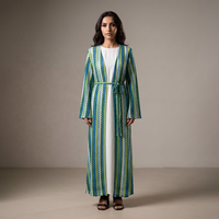 Robe longue élégante et modeste pour soirée, coupe droite, manches longues, style kaftan, pour femme, collection 2026