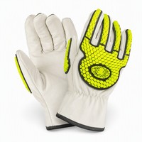 Gants de travail de sécurité personnalisables HTR Wholesale HPPE anti-coupure lisses vert-gris 260-270MM pour l'usinage