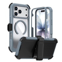 Coque de protection intégrale antichoc robuste Defender 360 pour iPhone 17 Pro avec support magnétique