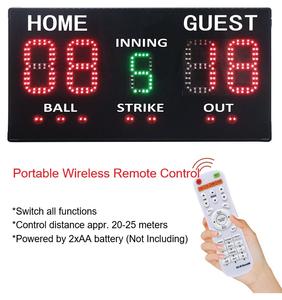GANXIN LED Electronic Digital Baseball Scoreboard Softball Sports Training <strong>Match</strong> Practice Score Keeper Board With Remote - Product Image 4