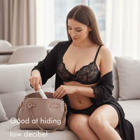 Vibromasseur silencieux rétractable 2-en-1 pour femme, avec fonctions de succion clitoridienne et de pénétration, bâton de masturbation portable, stimulateur du point G, jouet sexuel pour femme