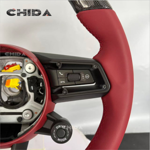 พวงมาลัยคาร์บอนไฟเบอร์แบบกำหนดเองสำหรับรถยนต์ Porsche 911 718 Cayman 718 <span class=keywords><strong>GTS</strong></span> 918 Spyder CARRERA GT <span class=keywords><strong>Cayenne</strong></span> MACAN Panamera - Product Image 3