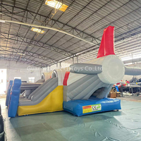 Château gonflable commercial en PVC pour enfants, certifié CE, en forme d'avion