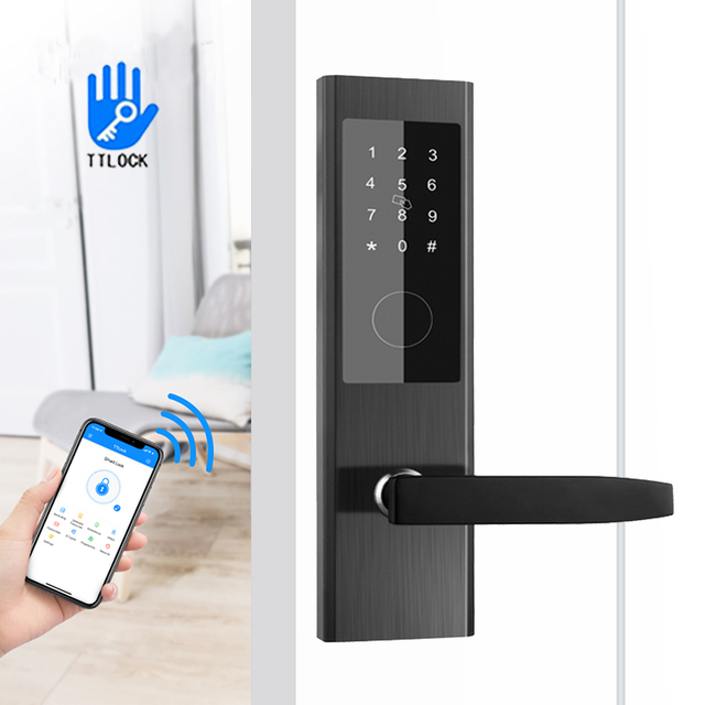 Digit Electric Electronic Handle Digital Security Ttlock Inteligentes  Door Smart Locks