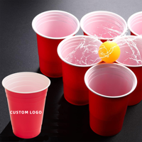 Gobelets de fête en plastique jetables à double couleur avec logo personnalisé - Portables, écologiques et durables