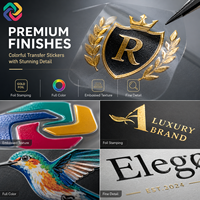 Autocollants personnalisés en feuille d'or à transfert thermique, étiquettes logo pour la décoration des emballages de bouteilles en verre, tasses, parfums et bougies
