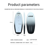 Planche de surf d'aile d'hydroptère de fibre de carbone de couleur dégradée