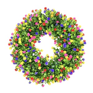 Guirlande <span class=keywords><strong>de</strong></span> feuilles d'eucalyptus colorées, décoration printemps-été, gypsophile, à suspendre à la <span class=keywords><strong>porte</strong></span> - Product Image 6