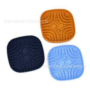 Food Grade Silicone Pet Licking Bowl Medium Size Square Round Slow Feeding Dog <b>Cat</b> Bowl 180x180x32mm - Product Image 3