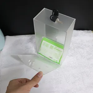 Wholesale Frosted Acrylic wall Tissue Box With Lock Paper Towel Box Toilet Tissue Rack Holder Bathroom Wall Mounted Tissue Box