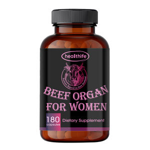 Complément alimentaire pour femmes à base de foie de bœuf, moelle osseuse, ovaires, utérus, trompes de Fallope, capsules de mélange d'organes de bœuf, 180 capsules - Product Image 2