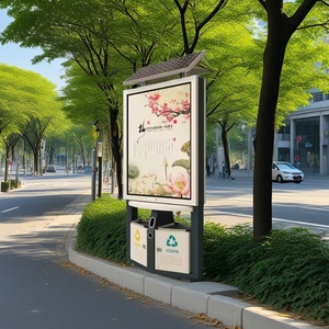 Poubelle extérieure à capteur, style best-seller pour parc, avec boîte lumineuse, 240 litres, en plastique, à roulettes - Product Image 2