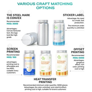 Botella de Aluminio Personalizada, Lata Metálica Resistente para Envasado de Cápsulas de Suplementos para el Cuidado de la Salud con Tapa de Rosca y Anillo de Apertura, 160 ml, 200 ml - Product Image 2