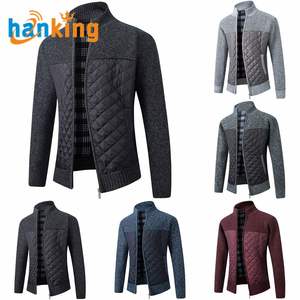 Veste décontractée épaisse et chaude pour homme, coupe ajustée, col montant, veste d'hiver pour homme, manches longues, veste vintage J0039 - Product Image 6