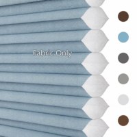 Tissu pour stores alvéolaires non tissé Spunlace semi-occultant imperméable bleu clair 25 mm sur mesure