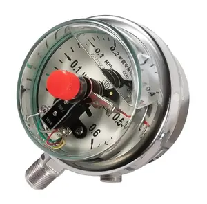 edelstahl magnetisch unterstützt stoßfest elektrischer kontakt druckmesser vakuum luftdruck negativdruckmesser