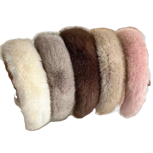 Faux Mink Hairband  Fluffy Fashion Accessory Soft Luxury Headwear Fake Acrylic Fur Fuzzy Headband